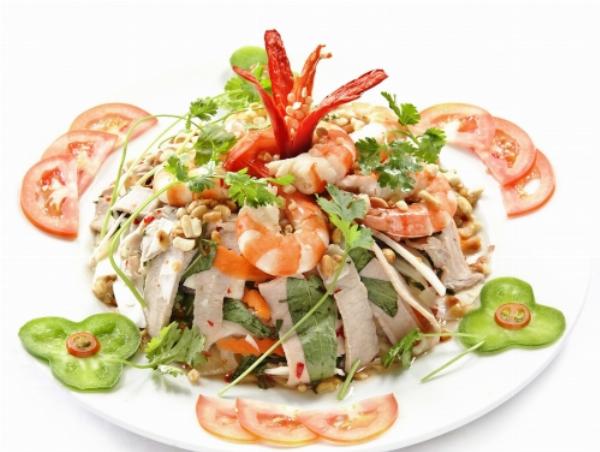 GỎI CỔ HỦ DỪA TÔM THỊT