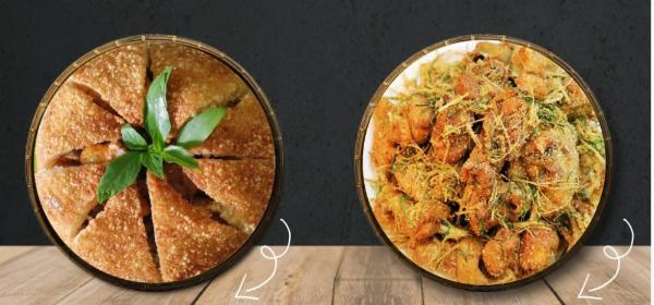 Gà bó xôi trái bí - gà rang muối thái